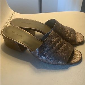 Vince neutral heeled mules.